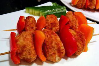 Хрустящие куриные шашлычки на ужин