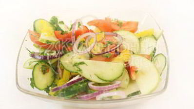 куриный шашлык с острым салатом