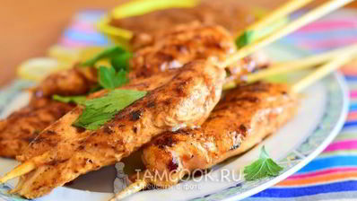 куриные шашлычки сатай