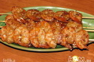 Шашлычки из креветок