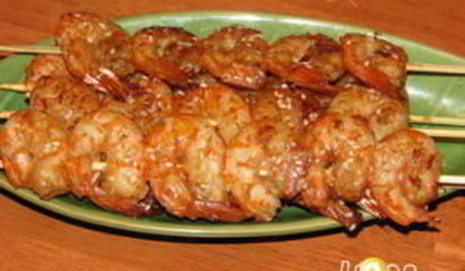 Рецепт шашлычков из креветок