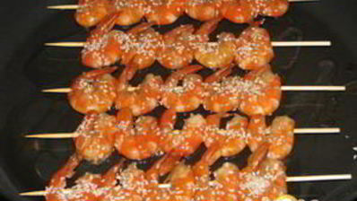 шашлычки из креветок