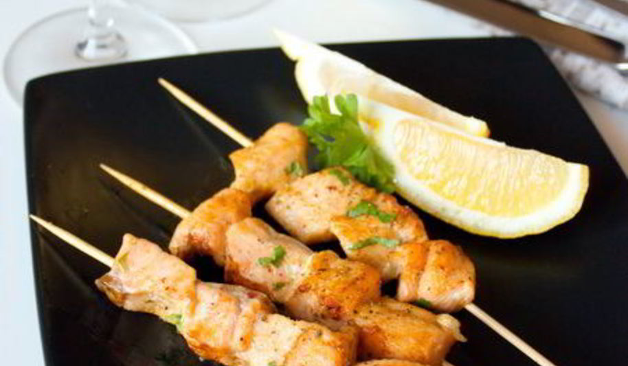 Рецепт шашлычков из семги с карри