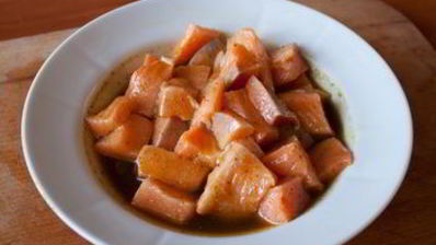 шашлычки из семги с карри