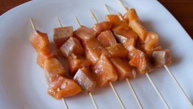 шашлычки из семги с карри