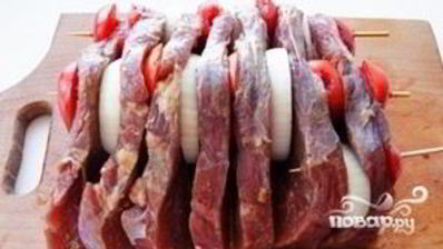 шашлык из говядины в духовке