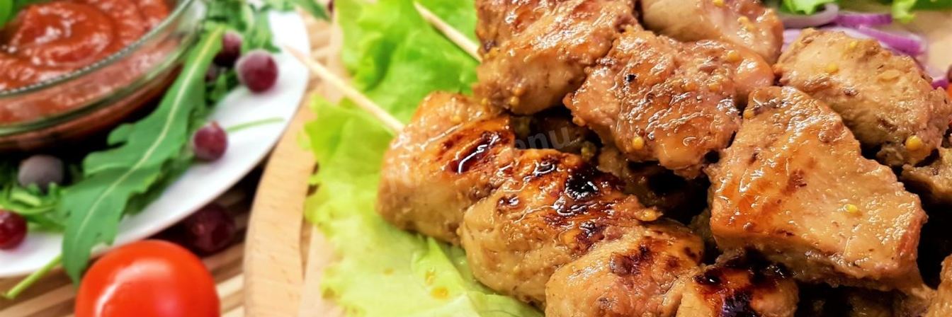 Шашлык из индейки в клюквенно медовом маринаде