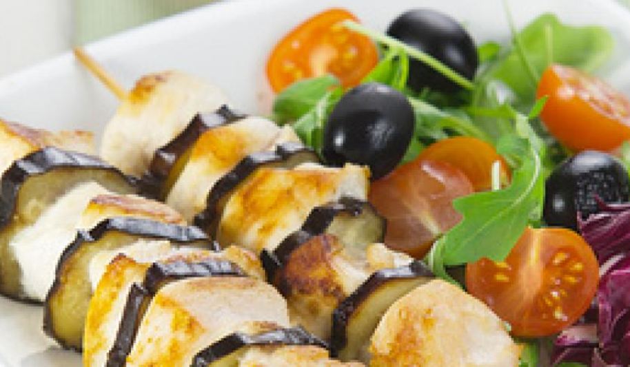 Рецепт шашлыка из куриной грудки с овощами