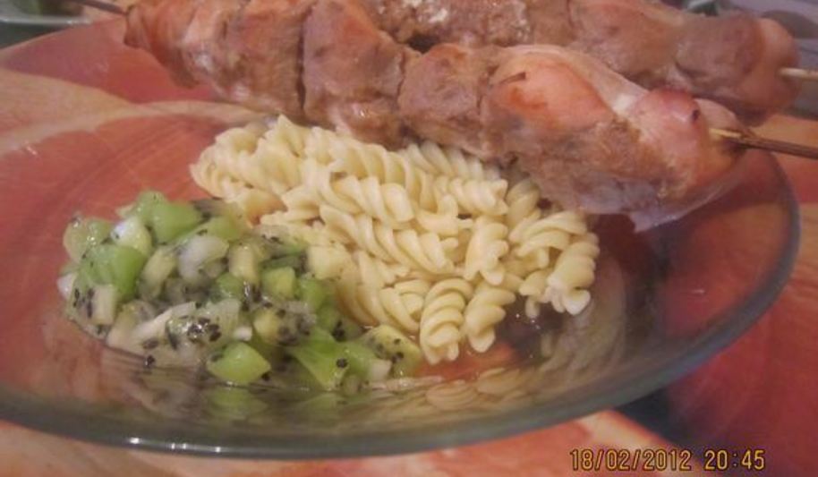 Рецепт шашлыка из куриных грудок с соусом из киви и меда