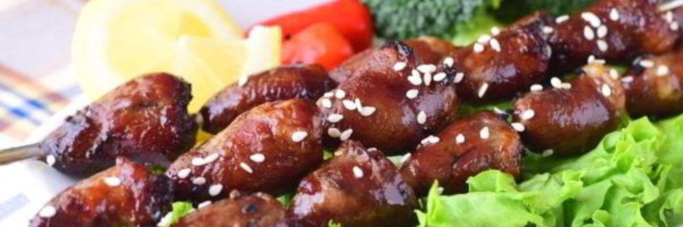 Шашлык из куриных сердечек в духовке