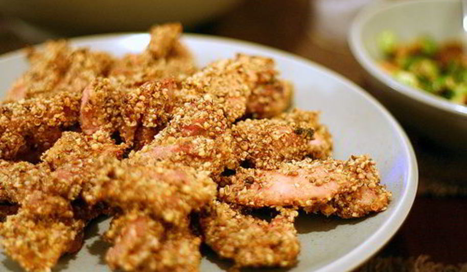 Рецепт шашлыка из курицы в панировке из приправы дукка