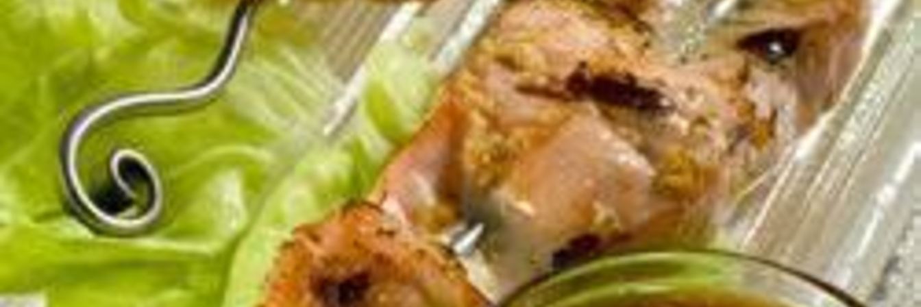 Шашлык из лосося на гриле