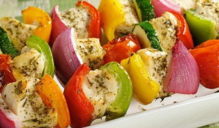 Рецепт шашлыка из маринованной курицы и цукини