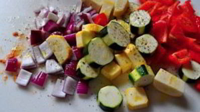 шашлык из овощей