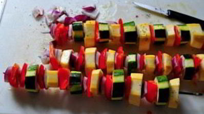 шашлык из овощей