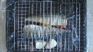 шашлык из скумбрии на решетке