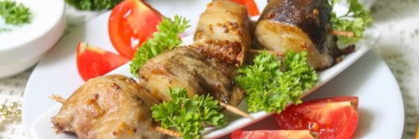 Шашлык из сома в духовке