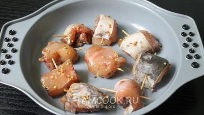 шашлык из сома в духовке