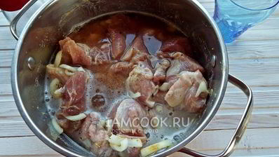 шашлык из свинины на пиве