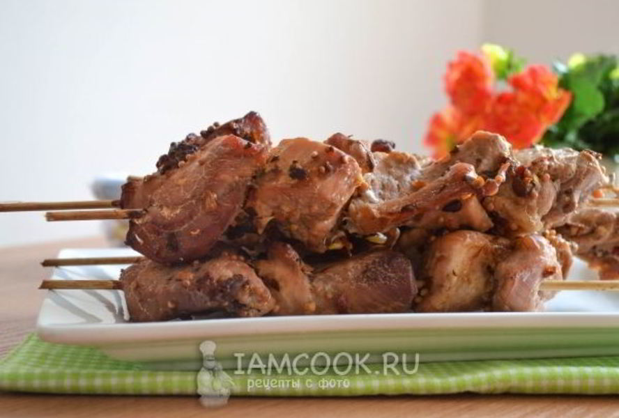 Шашлык из свинины в банке в духовке