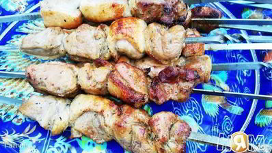 шашлык из утки в коньяке