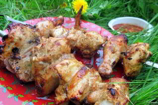 Шашлык с горчицей из курицы