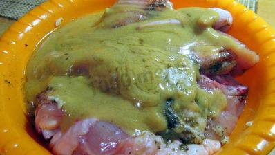шашлык с горчицей из курицы