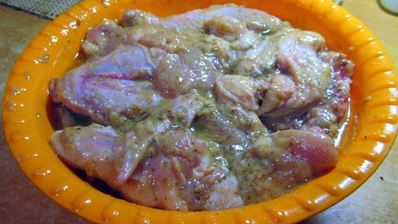 шашлык с горчицей из курицы