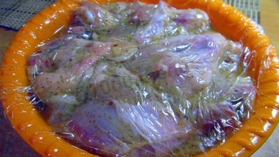 шашлык с горчицей из курицы