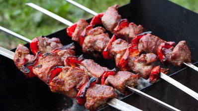 шашлык с имбирем и сладким перцем