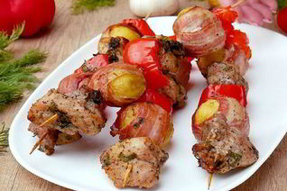 Шашлык с картошкой