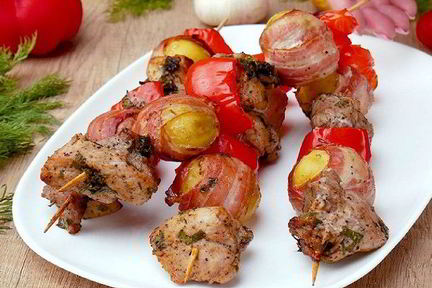 Шашлык с картошкой