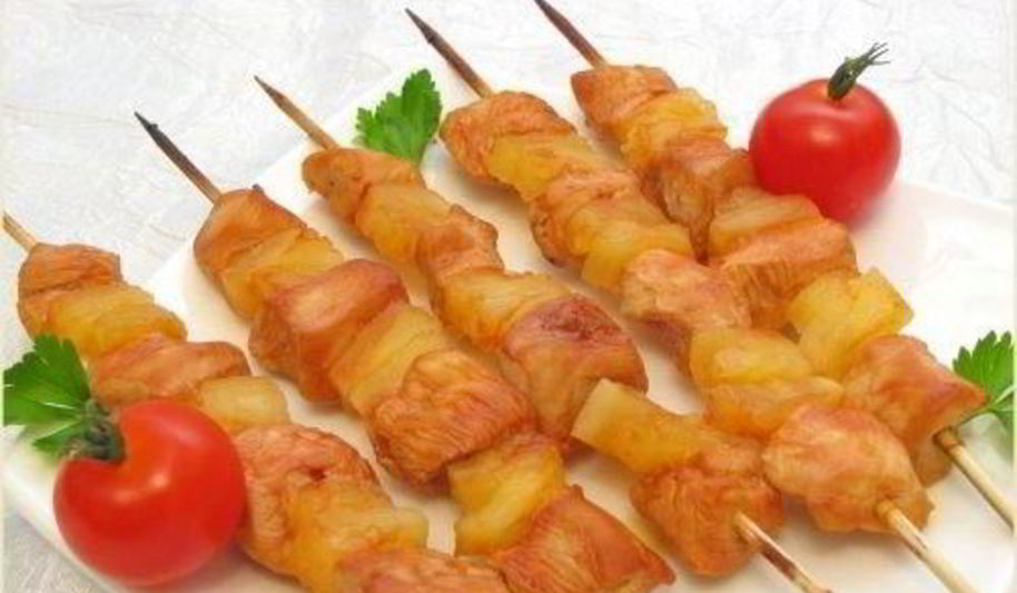 Рецепт шашлыков домашних с куриным филе и помидорами