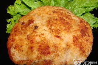 Куриный шницель из кусочков малого филе