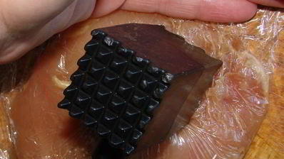 куриный шницель из кусочков малого филе