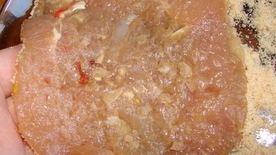 куриный шницель из кусочков малого филе