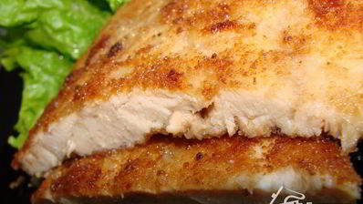куриный шницель из кусочков малого филе