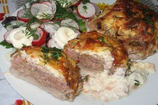 Шницель Нельсон в сливочном соусе