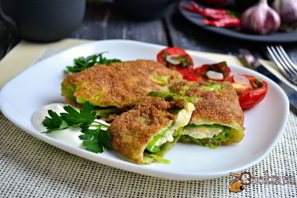 Шницели из савойской капусты с сыром