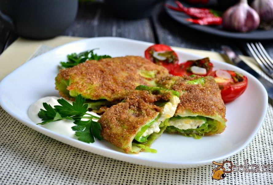 Шницели из савойской капусты с сыром