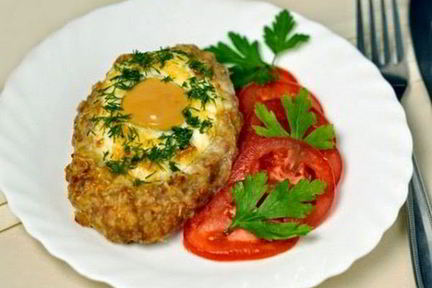 Шницели с сыром и яйцом