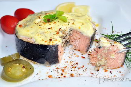 Фаршированные стейки горбуши