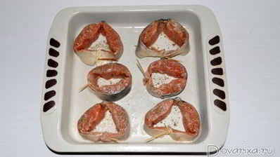 фаршированные стейки горбуши