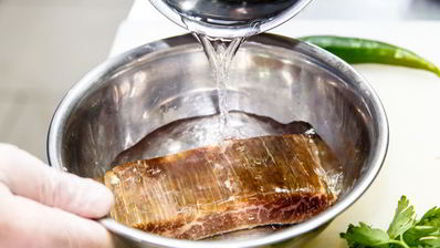 фленк стейк с брокколи