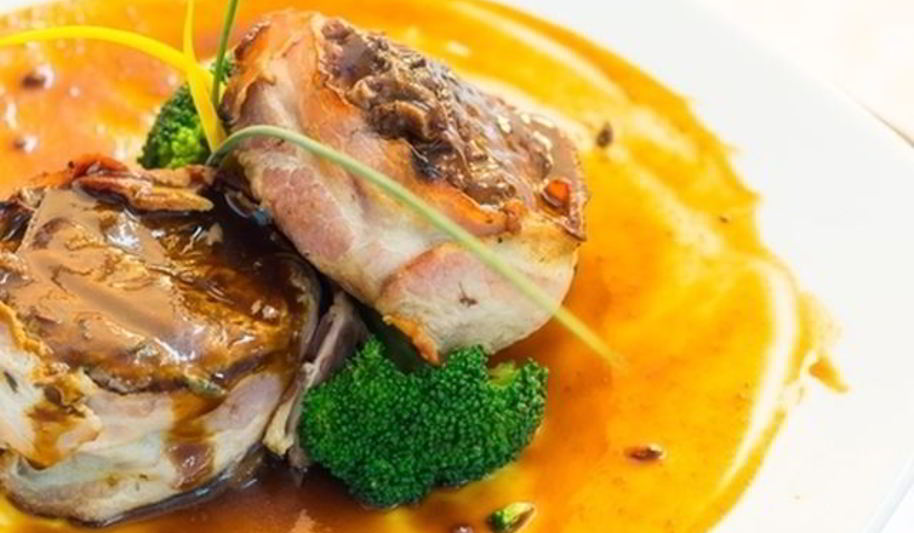 Рецепт стейка чили в апельсиново-голландском соусе