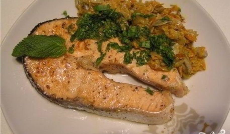 Рецепт стейка из форели на сковороде