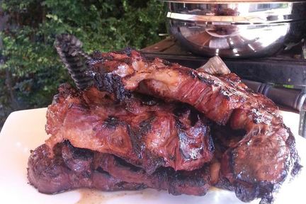 Стейк из говядины на мангале