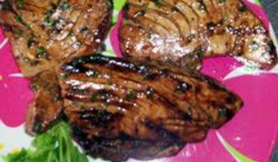 Рецепт стейка из тунца в медовой глазури на гриле