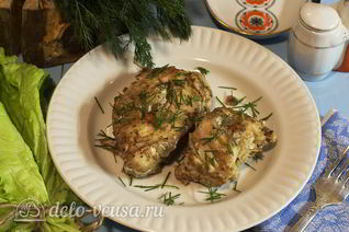 Стейк пикши в духовке