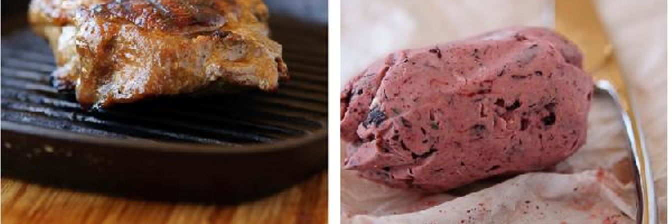 Стейк портерхаус с маслом из красного вина